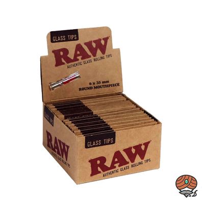 RAW Glas Tips 24x runde Glas-Filter 6x35mm