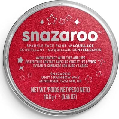 Snazaroo Gesichtsbemalung Glitzernd Rot ( parkle Red) 18ml