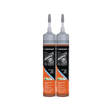 2x BERNER Motorendichtmasse 0.2 LTR Schwarz Abdichten Motorpflege Auspuff