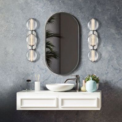 Elstead Lighting LED Wandleuchte Atomo 3-flammig Chrom poliert 3000K