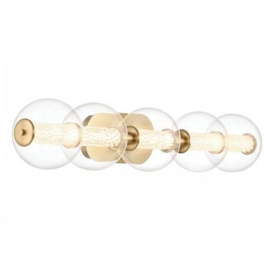 Elstead Lighting LED Wandleuchte Atomo 5-flammig Gold gebürstet 3000K