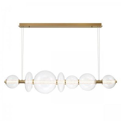 Elstead Lighting LED Pendelleuchte Atomo 7-flammig Gold gebürstet 3000K