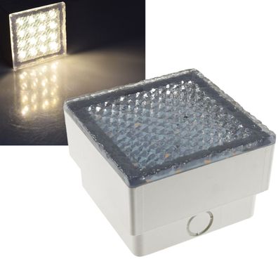 LED Pflasterstein "BRIKX 10" warmweiß 10x10x7cm, 120lm, IP67, 230V
