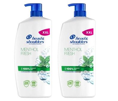 Head & Shoulders Menthol Fresh Shampoo 2x800ml