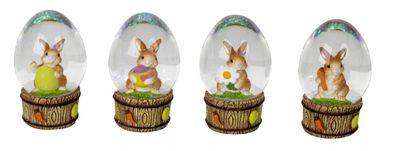 12 Stück Osterhasen Glitzerkugel Eiform 7cm Ostern Osterdeko Frühling