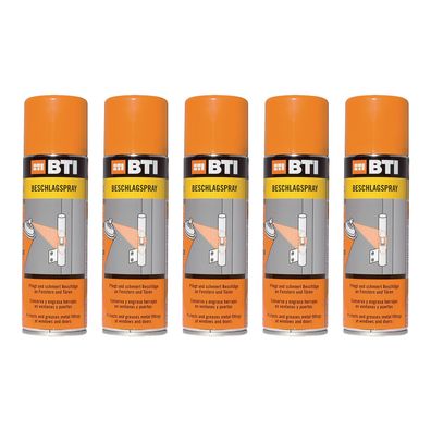 5x BTI Beschlagspray 0.4 LTR Fensterpflege Türenpflege Verschleißschutz Metall