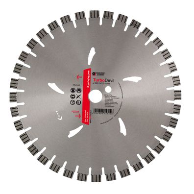 Diamanttrennscheibe D 230 x 22,2 Turbo Devil, Kurzzahn