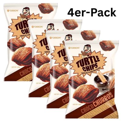 4er-Pack ORION Turtle Chips Choco Churros 80g