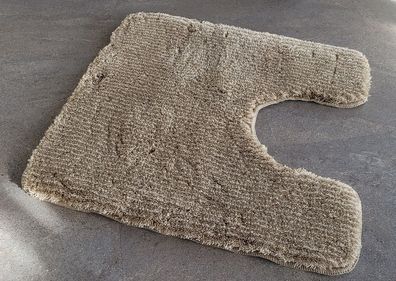 Minya Macadamia WC-Vorleger mit Ausschnitt 55×55cm | Florhöhe: 25mm | ohne Latex