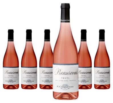 6 x M. Chapoutier Tavel Beaurevoir Roséwein AOC – 2023