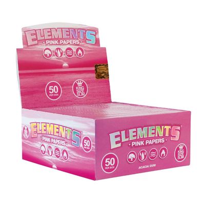 Elements King Size Slim 50x PINK Papers à 32 Blatt = 1 Box