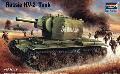 Trumpeter 1:35 312 Russischer Panzer KV-2 - NEU