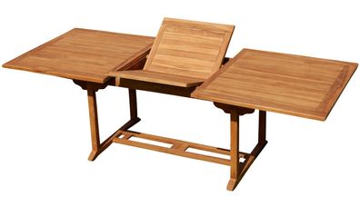 ECHT TEAK Ausziehtisch Holztisch Gartentisch Tisch 150/210x90cm JAV-SABA