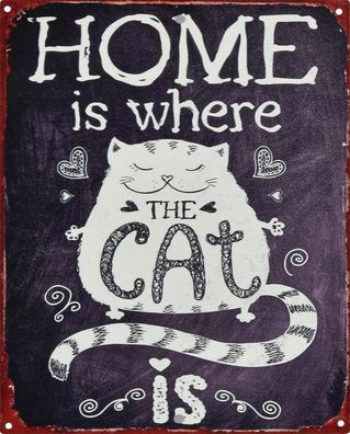 Blechschild Katze Replikat Retro Design Dekoration