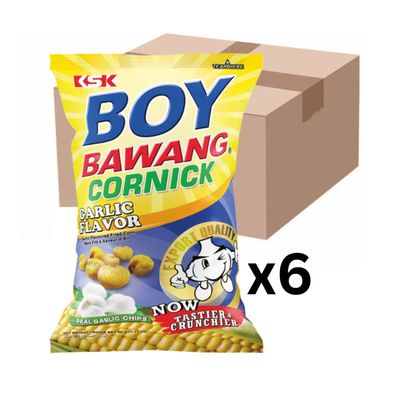 6er-Pack Boy Bawang Cornick Frittierter Mais Knoblauch 90g
