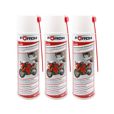 3x FOERCH S479 Hochleistungs-kettenhaftfett 0.5 LTR Schmierfett Kettenfett