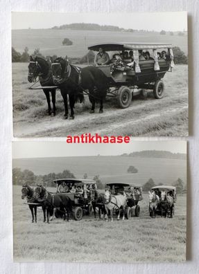 2 AK DDR Pferdekutschen Erzgebirge Fotozirkel Eppendorf