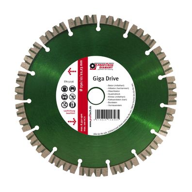 Diamanttrennscheibe 350 x 3,2 x 25,4 Giga Drive