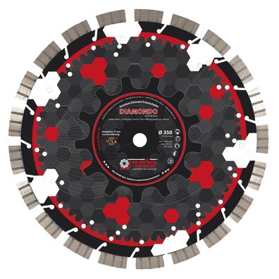 Diamanttrennscheibe D 350 x L 25,4 Diamondo , für Granit/Beton