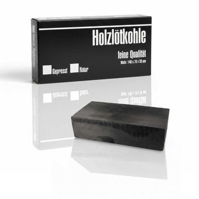 Natur Lötkohle Holzkohle Original 140 x 70 x 30 mm von Augusta