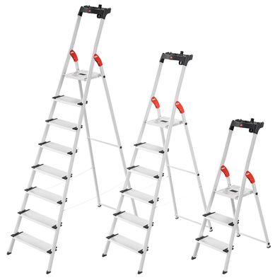 Hailo Alu-Sicherheits-Stehleiter L80 ComfortLine