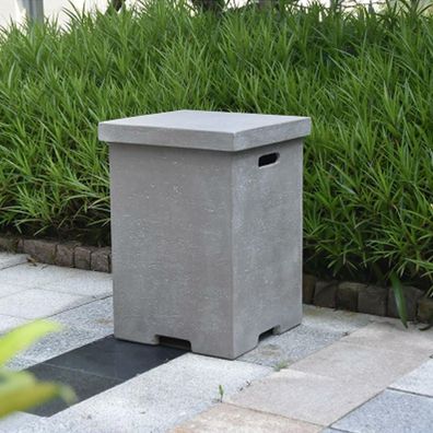 Elementi Abdeckung für 11kg Gasflasche in Travertin-Optik hellgrau ca. 45x45x62cm