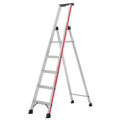 Hymer 4126 Stufenstehleiter mit Plattform, einseitig begehbar