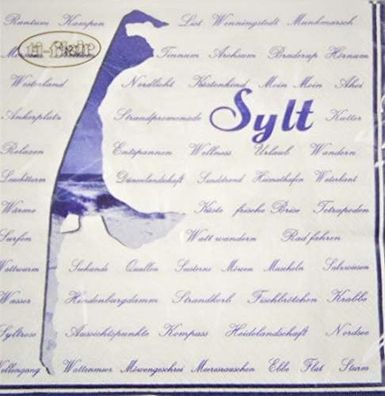 Sylt Servietten mit Schrift
