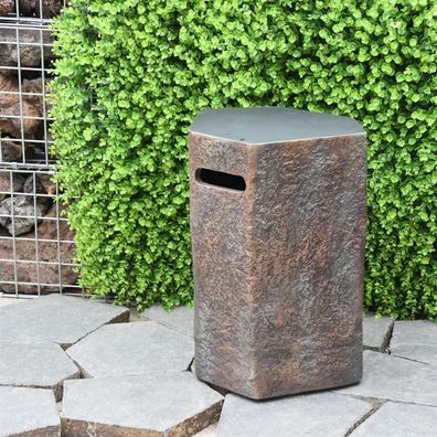 Elementi Abdeckung für 11kg Gasflasche Basalt-Optik ca. 47x38x62cm