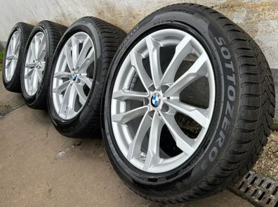 4x Original BMW X3 G01 X4 G02 19 Zoll Winterräder Doppelspeiche 691 DOT22 7,8-8,3mm