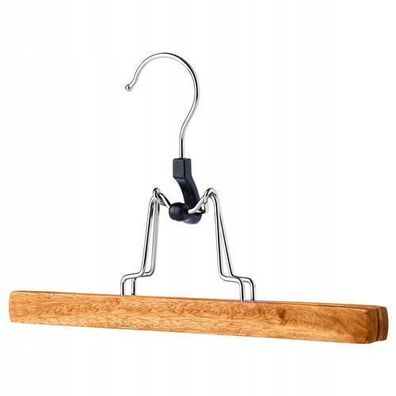KADAX Hosenbügel aus Holz, Kleiderbügel für Kleidung, Hosen, Rock
