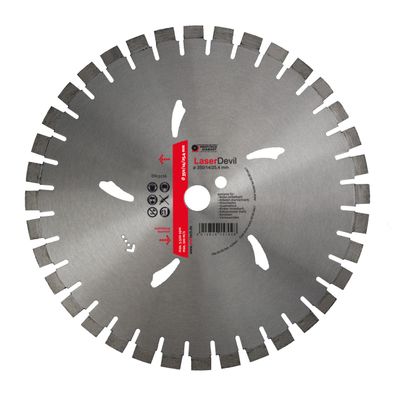 Diamanttrennscheibe D 450 x L 25,4 Laser Devil , Kurzzahn