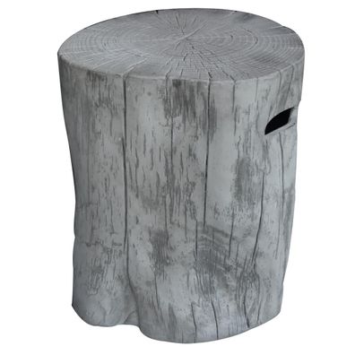Elementi Abdeckung für 11kg Gasflasche Baumstamm-Optik Classic Grey ca. 47x50x62cm