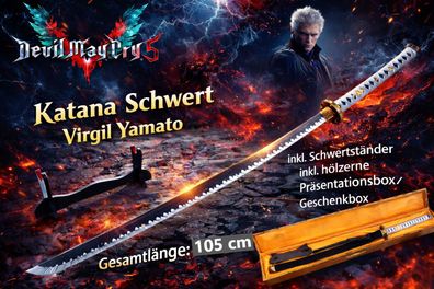 NEU Devil May Cry 5 Samurai Katana Schwert 105cm für Cosplay Sammler Japan Gamer
