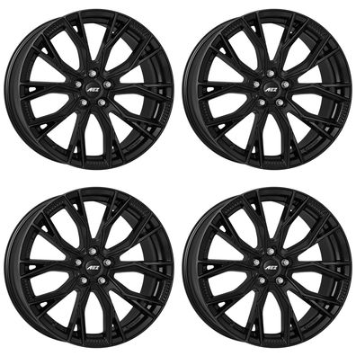4 Alu Felgen AEZ Toronto black 7.5Jx18 5x112 für Volkswagen Beetle Caddy Eos Golf