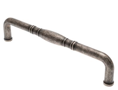 Möbelgriff BA 128 mm Küchengriff Altsilber Vintage Metall Türgriff Landhaus Stil