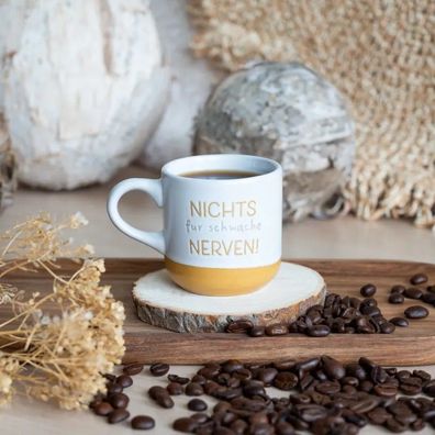 Sheepworld Gruss & Co Espressotasse mit Gravur Motiv "Nichts für schwache" Neuware