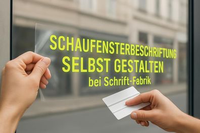 Schaufensterbeschriftung online selbst gestalten