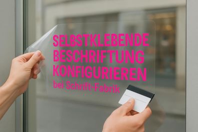 Ladenbeschriftung Buchstaben selbstklebend konfigurieren