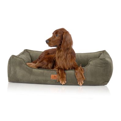 Knuffelwuff orthopädisches Hundebett aus Cord Nunavut in khaki