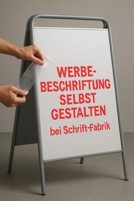 Werbebeschriftung online selbst gestalten