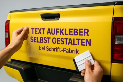 Text Aufkleber selbst gestalten günstig