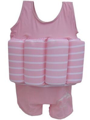 Konfidence Badeanzug Float Suit mit integriertem Auftrieb rosa/weiß