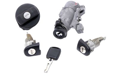 Skoda Fabia 6Y Zündschloß Schloß Zündung 1x Schlüssel + 2x Türschloß links Tür r