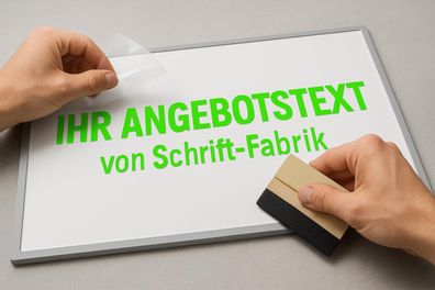 Für Restposten Wunschtext Aufkleber Klebebuchstaben Beschriftung Klebefolie gestalten