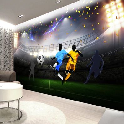 Vlies Fototapete Wandtapete Wandbilder 3D Wanddekoration mit Fußballfeld Schönhe 2247