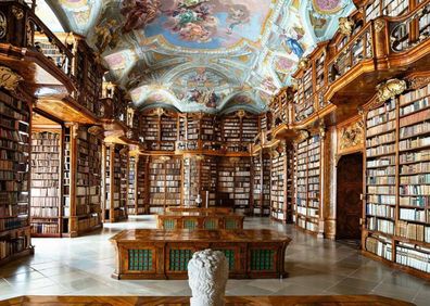 Bibliothek in St. Florian Monastery, Österreich