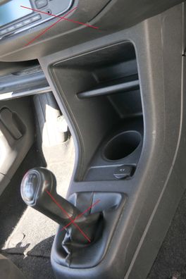 VW Up Mii Mittelkonsole Mitteltunnel um Schaltung 1S0863680AS Becherhalter