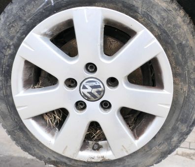 1x VW Caddy 2K Alufelge Felge 2K1071495 666 KBA 46109 6,5x15H2 ET50 5x112 HL