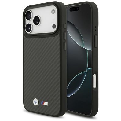 Hülle Case iPhone 17 Pro Max BMW MagSafe Kevlar schwarz Logo Metall